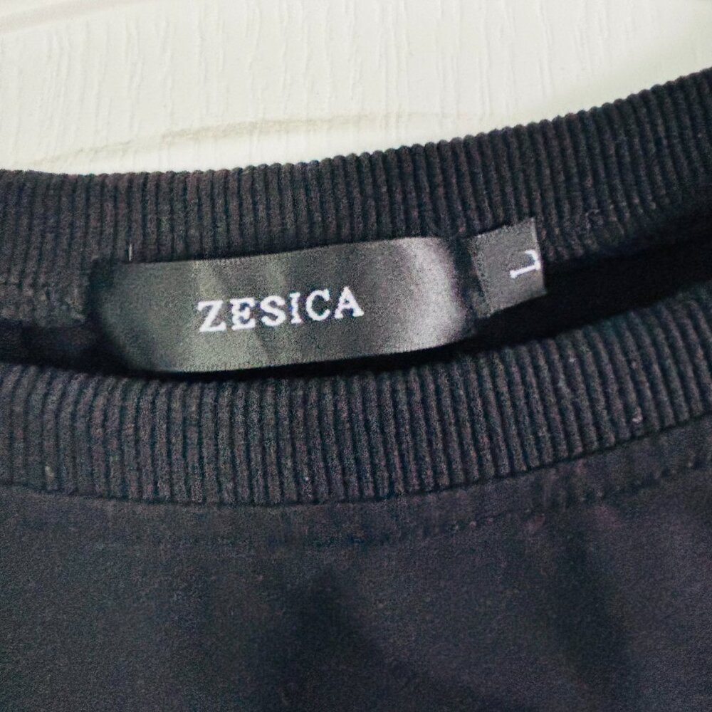 ZESICA Black White Striped Knit Sweater Casual Chic Top - Picture 3 of 5